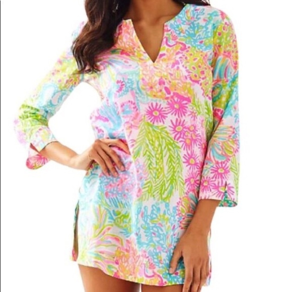 Lilly Pulitzer Marco Island Tunic Multi Lovers S